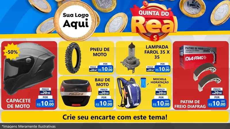 Modelo de TV para TV Horizontal com o tema Quinta do Real para Moto peças