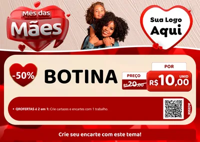 Modelo de Cartaz para Cartaz A4 Horizontal com o tema Mês das Mães para Agropecuária