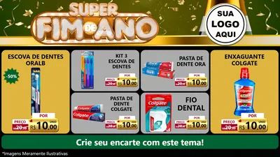 Modelo de TV para TV Horizontal com o tema Super Fim de Ano para Higiene Pessoal