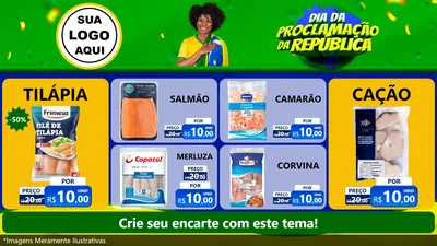Modelo de TV para TV Horizontal com o tema Dia Da Proclamação Da República para Peixaria