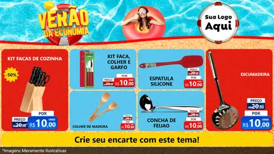 Modelo de TV para TV Horizontal com o tema Verão da Economia para Utilidades Domésticas