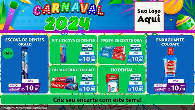 Modelo de TV para TV Horizontal com o tema Carnaval 2027 para Higiene Pessoal