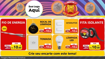 Modelo de TV para TV Horizontal com o tema Sexta da Economia para Materiais Elétricos