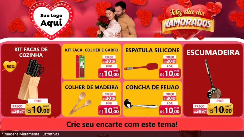 Modelo de TV para TV Horizontal com o tema Feliz Dia Dos Namorados para Utilidades Domésticas