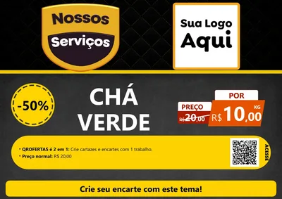 Modelo de Cartaz para Cartaz A4 Horizontal com o tema Nossos Serviços para Produtos Naturais