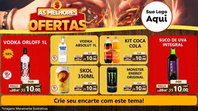 Modelo de TV para TV Horizontal com o tema As Melhores Ofertas para Distribuidora de bebidas