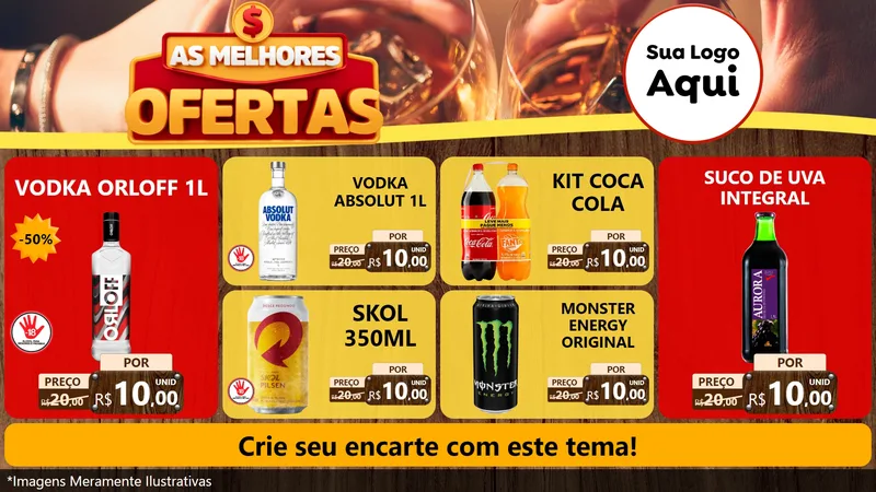 Modelo de TV para TV Horizontal com o tema As Melhores Ofertas para Distribuidora de bebidas