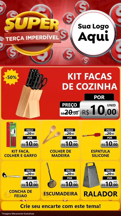 Modelo de Rede Social para Stories com o tema Super Terça Imperdível para Utilidades Domésticas