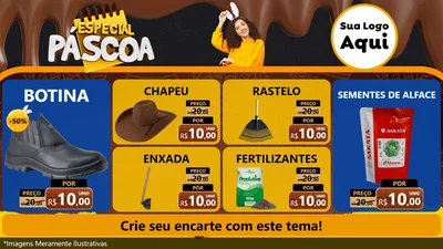 Modelo de TV para TV Horizontal com o tema Especial Páscoa para Agropecuária