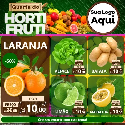 Modelo de Rede Social para Feed Facebook com o tema Quarta do Hortifrúti para Hortifrúti