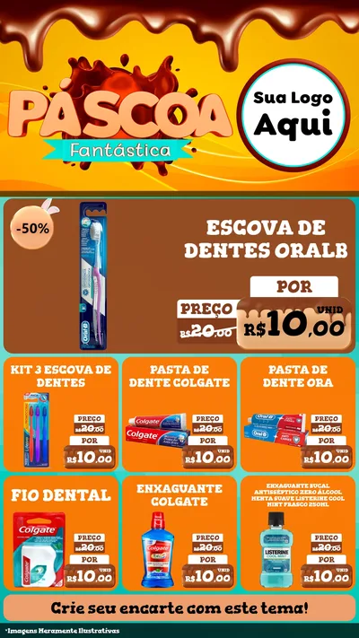 Modelo de Rede Social para Stories com o tema Páscoa Fantástica para Higiene Pessoal