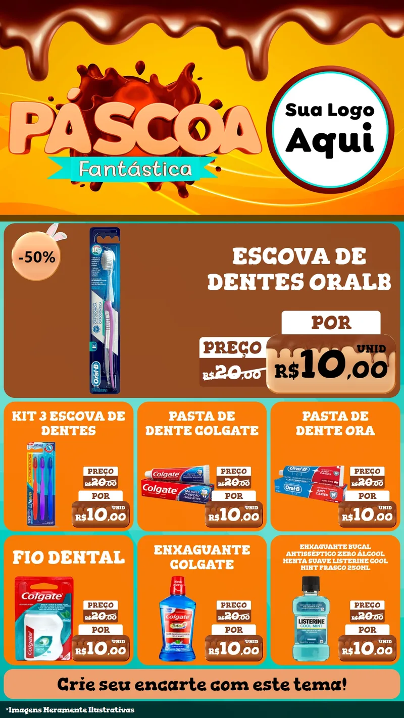 Modelo de Rede Social para Stories com o tema Páscoa Fantástica para Higiene Pessoal