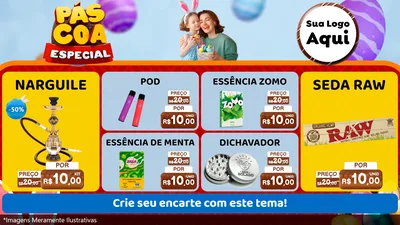 Modelo de TV para TV Horizontal com o tema Páscoa Especial para Tabacaria