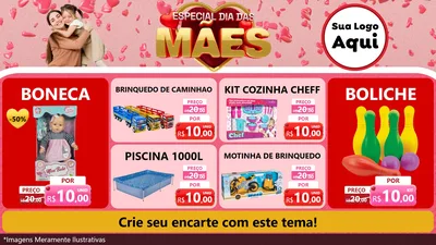 Modelo de TV para TV Horizontal com o tema Especial Dia Das Mães para Brinquedos