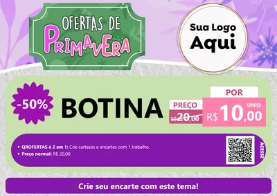 Modelo de Cartaz para Cartaz A4 Horizontal com o tema Ofertas de Primavera para Agropecuária