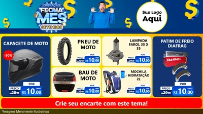 Modelo de TV para TV Horizontal com o tema Operação Fecha Mês Setembro para Moto peças