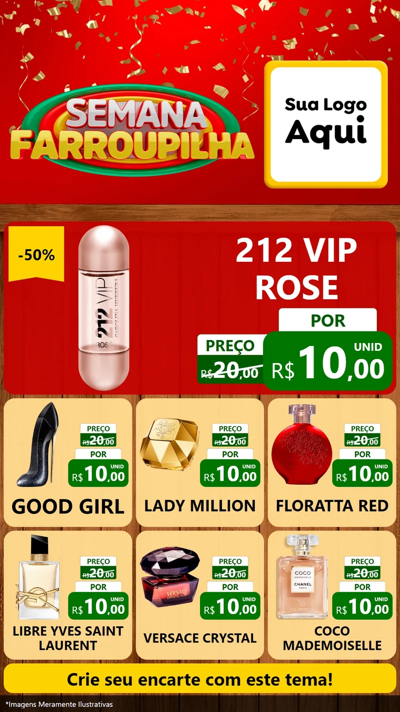 Modelo de Rede Social para Stories com o tema Semana Farroupilha para Perfumes