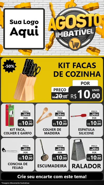 Modelo de Rede Social para Stories com o tema Agosto imbatível para Utilidades Domésticas