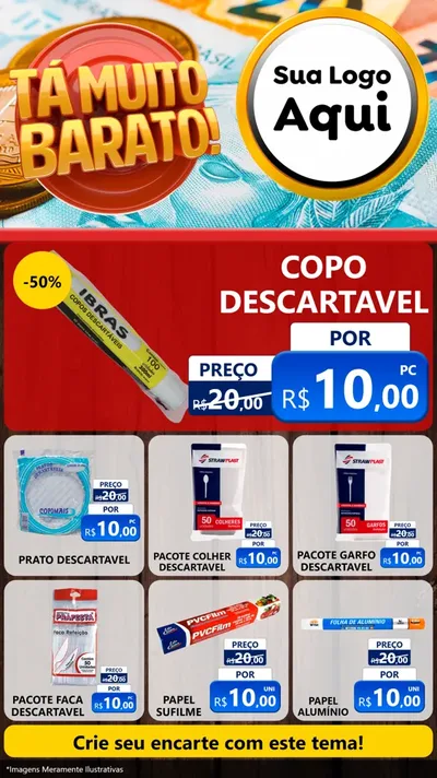 Modelo de Rede Social para Stories com o tema Está Muito Barato para Embalagens
