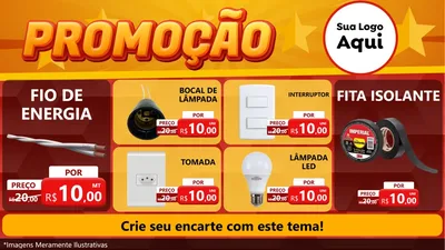 Modelo de TV para TV Horizontal com o tema Promoção para Materiais Elétricos