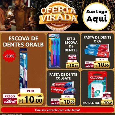 Modelo de Rede Social para Feed Facebook com o tema Oferta da Virada para Higiene Pessoal