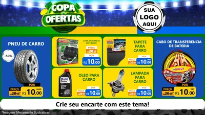 Modelo de TV para TV Horizontal com o tema Copa de Ofertas para Auto peças
