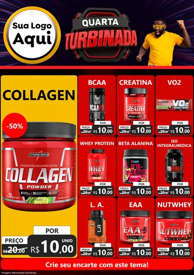 Modelo de Encarte para Encarte A4 Vertical com o tema Quarta Turbinada para Suplementos alimentares