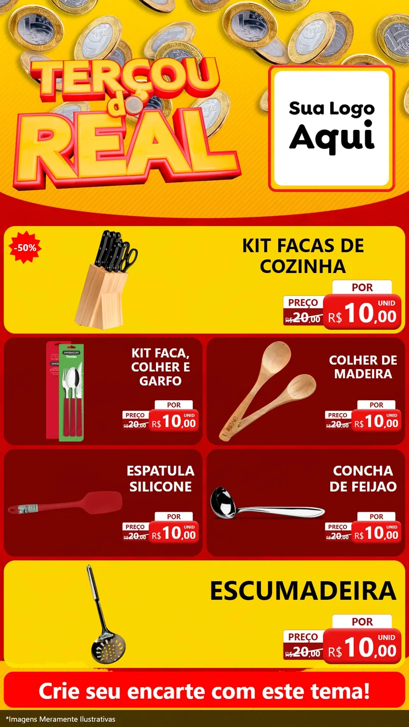 Modelo de TV para TV Vertical com o tema Terçou do Real para Utilidades Domésticas