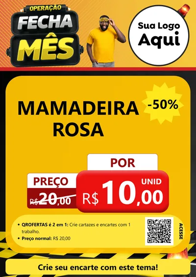 Modelo de Cartaz para Cartaz A4 Vertical com o tema Operação Fecha Mês para Bebês