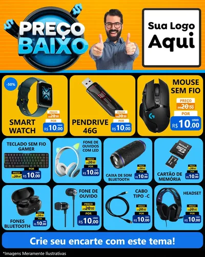 Modelo de Rede Social para Feed Instagram com o tema Preço Baixo para Informática
