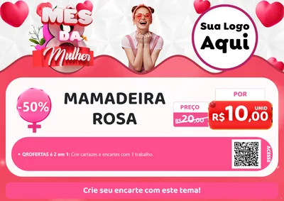 Modelo de Cartaz para Cartaz A4 Horizontal com o tema Mês da Mulher para Bebês
