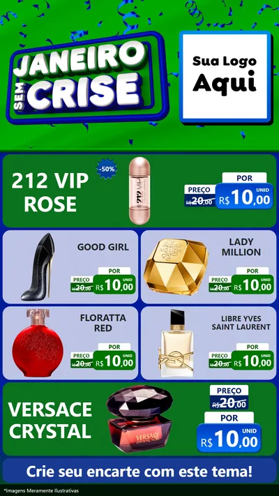 Modelo de TV para TV Vertical com o tema Janeiro Sem Crise para Perfumes