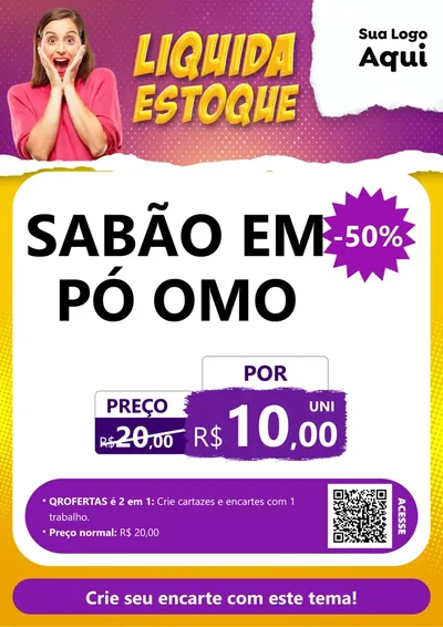 Modelo de Cartaz para Cartaz A4 Vertical com o tema Liquida estoque