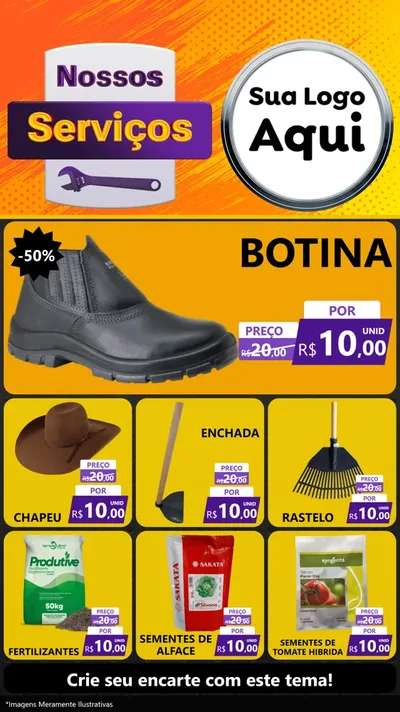 Modelo de Rede Social para Stories com o tema Nossos Serviços para Agropecuária