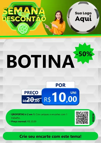 Modelo de Cartaz para Cartaz A4 Vertical com o tema Semana de Descontão - Copa para Agropecuária