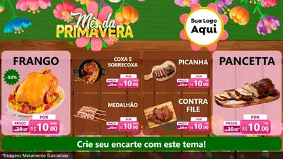 Modelo de TV para TV Horizontal com o tema Mês da Primavera para Assados