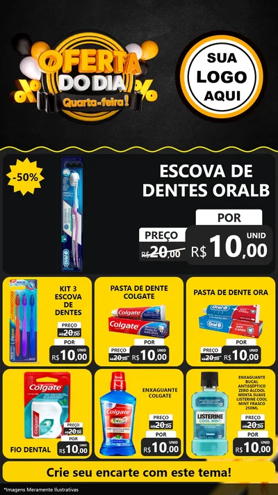 Modelo de Rede Social para Stories com o tema Oferta do Dia - Quarta Feira! para Higiene Pessoal