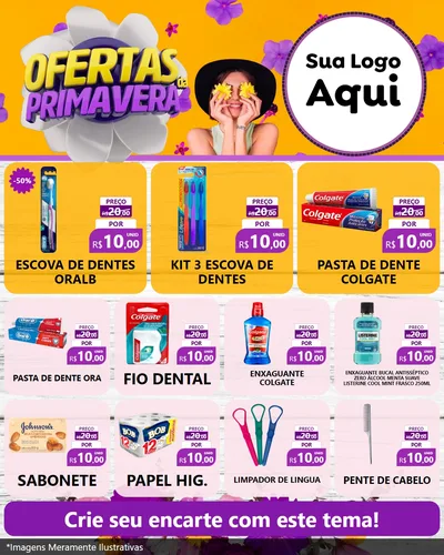 Modelo de Rede Social para Feed Instagram com o tema Ofertas Da Primavera para Higiene Pessoal