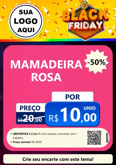 Modelo de Cartaz para Cartaz A4 Vertical com o tema Black Friday para Bebês