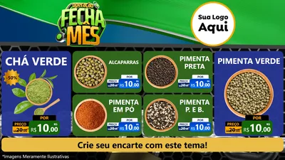 Modelo de TV para TV Horizontal com o tema Operação Fecha Mês para Produtos Naturais
