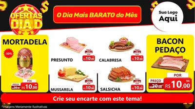 Modelo de TV para TV Horizontal com o tema Dia D para Frios e Laticínios