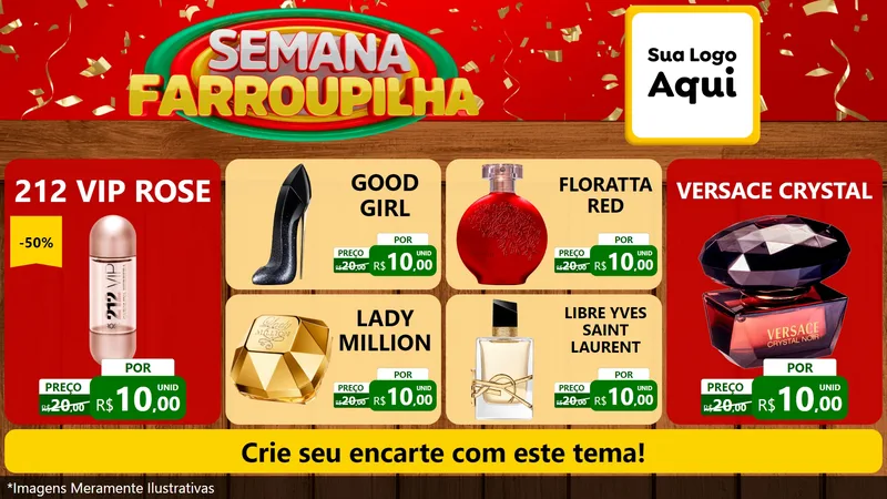 Modelo de TV para TV Horizontal com o tema Semana Farroupilha para Perfumes