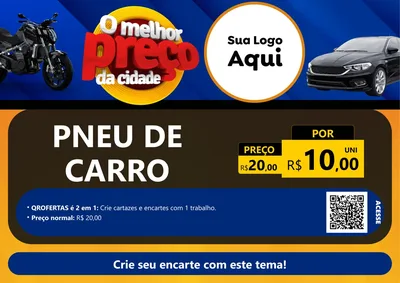 Modelo de Cartaz para Cartaz A4 Horizontal com o tema O Melhor Preço da Cidade - Auto e Motopeças para Auto peças