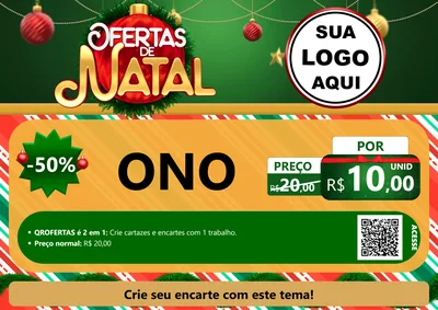 Modelo de Cartaz para Cartaz A4 Horizontal com o tema Ofertas de Natal para Óticas