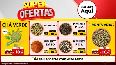 Modelo de TV para TV Horizontal com o tema Super Ofertas para Produtos Naturais
