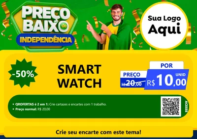 Modelo de Cartaz para Cartaz A4 Horizontal com o tema Preço Baixo de Independência para Informática
