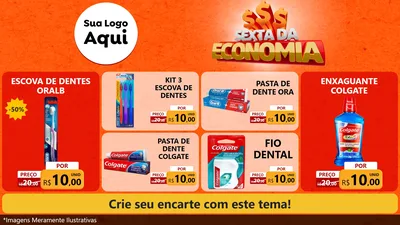 Modelo de TV para TV Horizontal com o tema Sexta da Economia para Higiene Pessoal