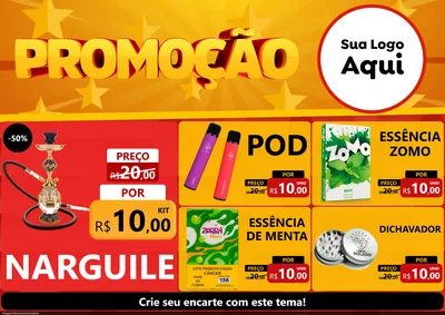 Modelo de Encarte para Encarte A4 Horizontal com o tema Promoção para Tabacaria