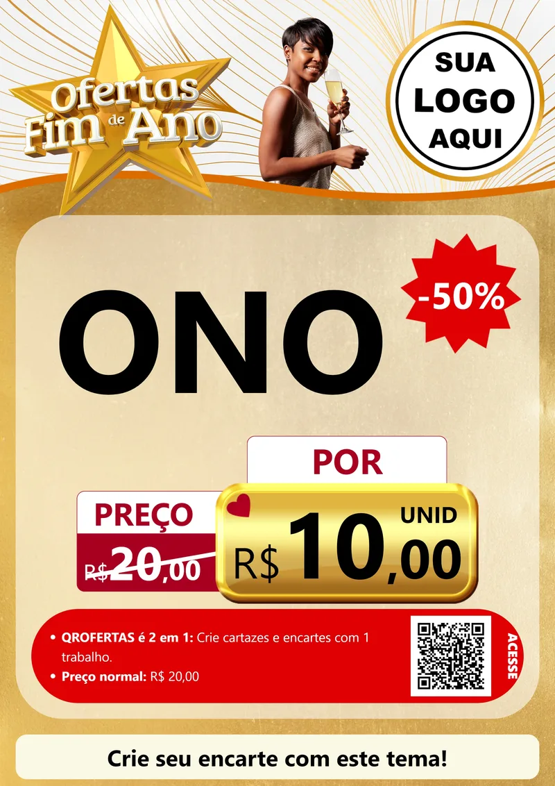 Modelo de Cartaz para Cartaz A4 Vertical com o tema Ofertas Fim de Ano para Óticas
