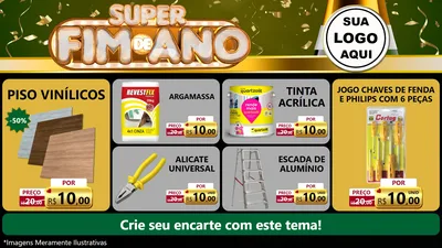 Modelo de TV para TV Horizontal com o tema Super Fim de Ano para Material para Construção